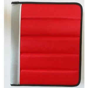 AMERICAN STUDIO TECH GEAR ZIPPER BINDER, 1.5" Rings, 13.5" x11.5" x 3" Red